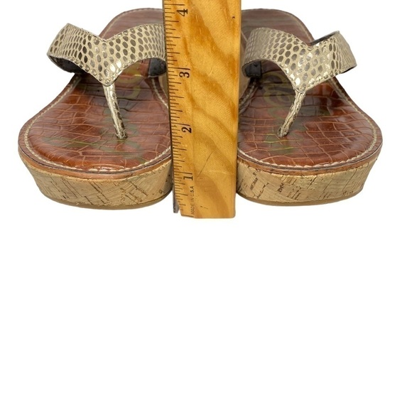SAM Edelman Women’s Tan Cork Wedge Sandler Flip-Flop, Size 7.5M - Picture 5 of 11